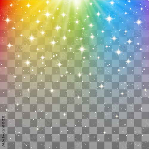 Rainbow shiny background with transparent effect