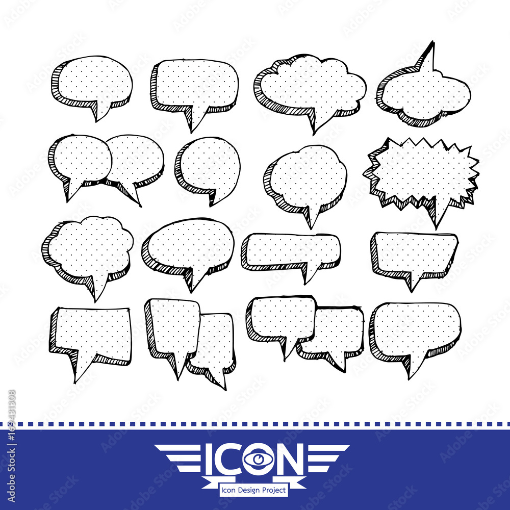 Speech Bubble hand drawn design Speech Bubble hand drawn design