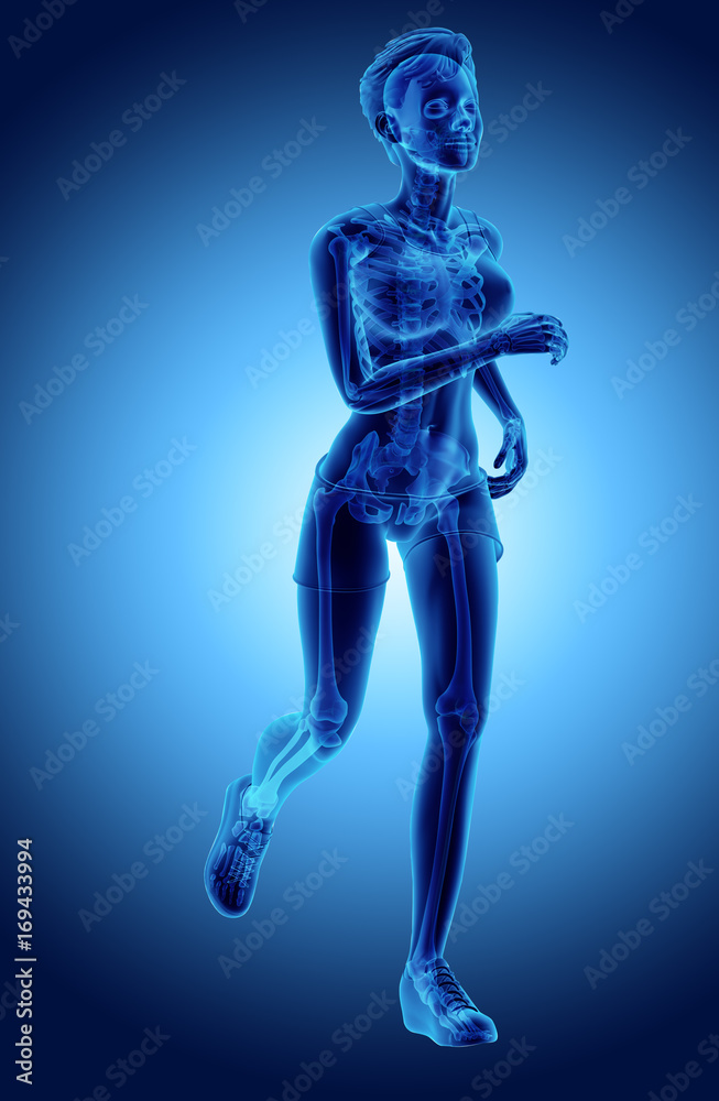 3d illustration - woman runing pose. 3d illustration - woman runing pose.