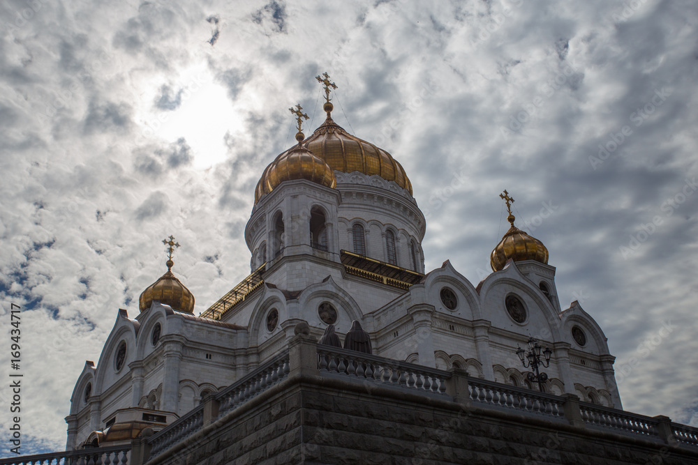Obraz premium Moscow's Cathedral of Christ the Saviou