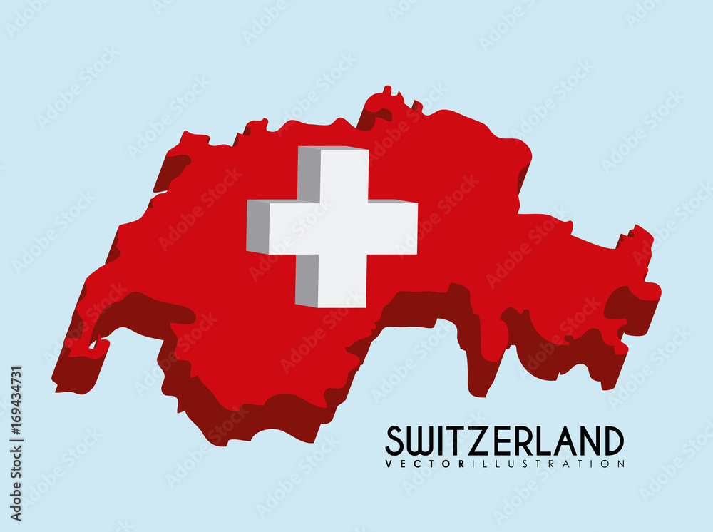 swiss country map icon over blue background vector illustration swiss country map icon over blue background vector illustration
