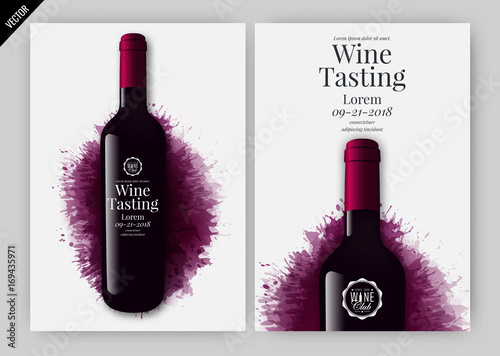 Idea for wine design, product presentation or wine tasting.