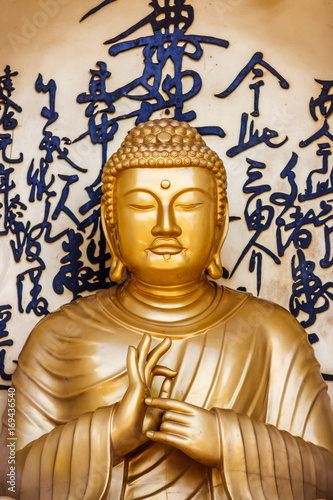Statue of Buddha a the World Peace Pagoda, Pokhara, Nepal