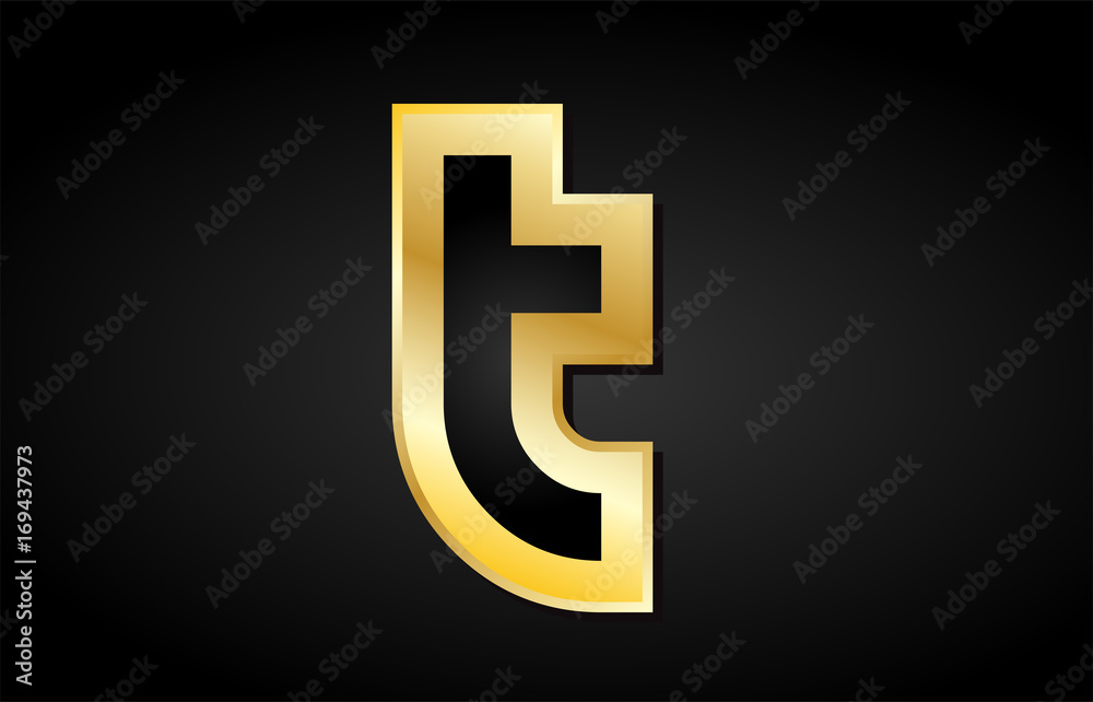 T gold golden letter logo icon design T gold golden letter logo icon design