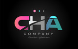 CHA c h a three letter logo icon design