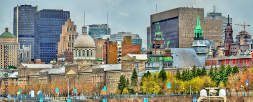 Panoramic view of old Montreal with Bonsecours Market - Canada photo