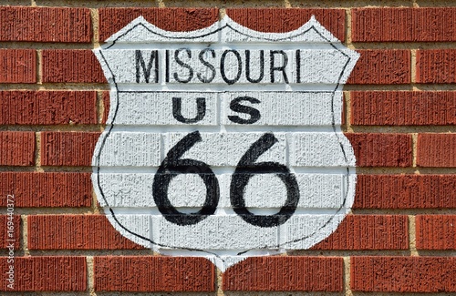 Historic Route 66 sign.