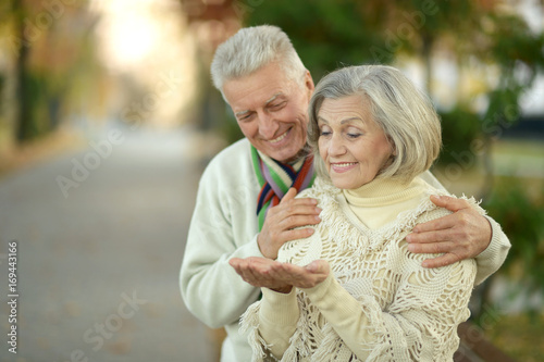 Portrait of senior couple outdoors