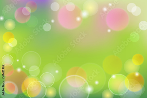 Vector fresh bokeh background . Colorful light template .