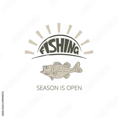Fishing lettering . Vector .
