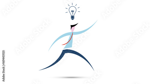 uomo d'affari, idee, idea, creatività, 