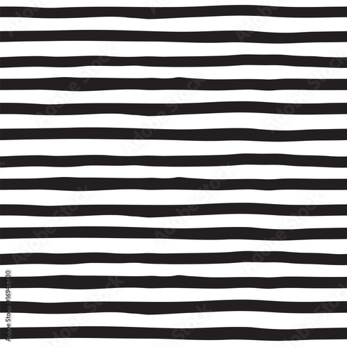 Black and white striped seamless pattern . Vector backround . Vintage texture .