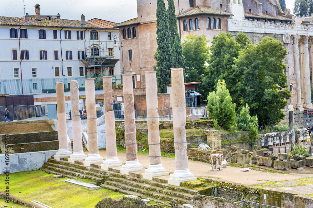 Columns Roman Forum Rome Italy