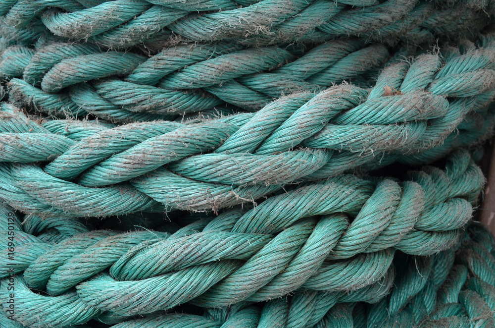 Textur: Seile an einem Fischnetz