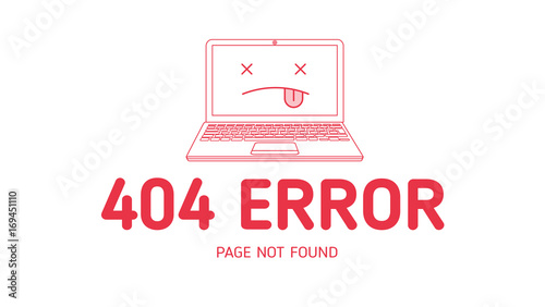 404  error with icon notebook design template for website with white background graphic