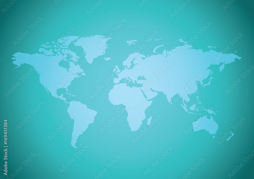 green gradient background with map of the world - vector green gradient background with map of the world - vector