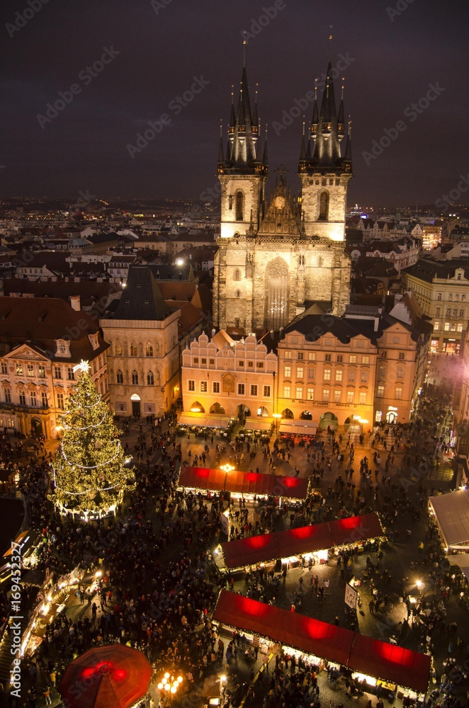 Christmas market on Old Town Square in Prague