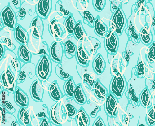 Abstract countered green spring seeds with dots
