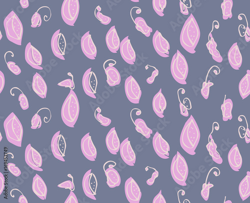 Abstract light purple on deep purple spring seeds with dots