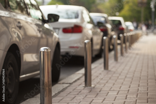 cars parked on street