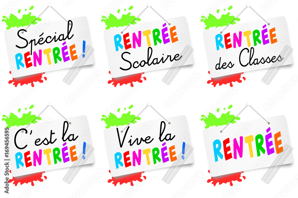 Special Rentree Rentree Scolaire Rentree Des Classes Vive La Rentree C Est La Rentree Panneau D Affichage Stock Vector Adobe Stock