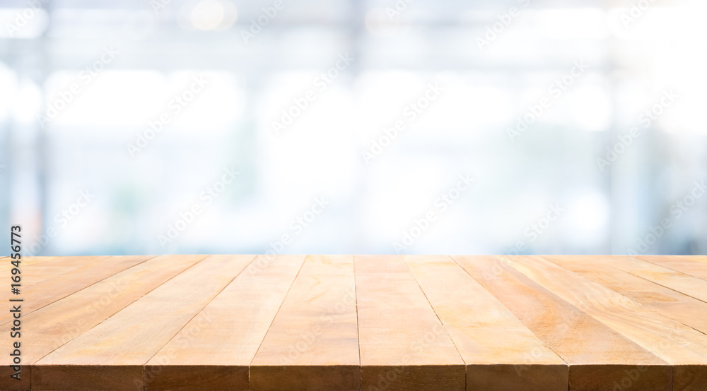 Wood table top on white background.For create product display or key visual layout Wood table top on white background.For create product display or key visual layout