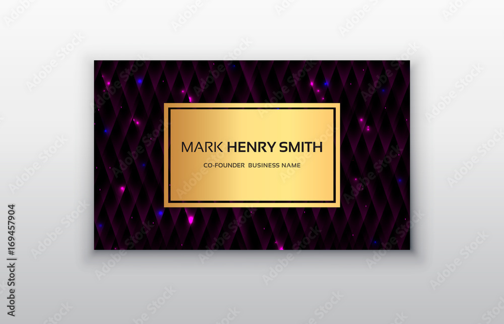 Vector business card. Luxury business card design.