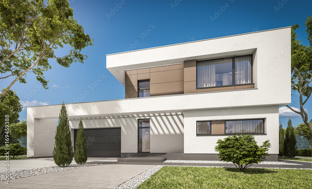 3d rendering of modern house