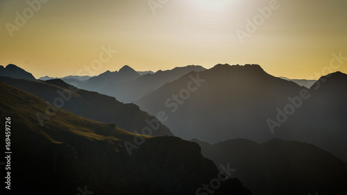 Sunset in Fagaras mountains, Romania