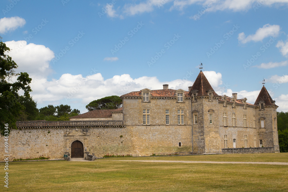 castle of Cazeneuve in the south west of France