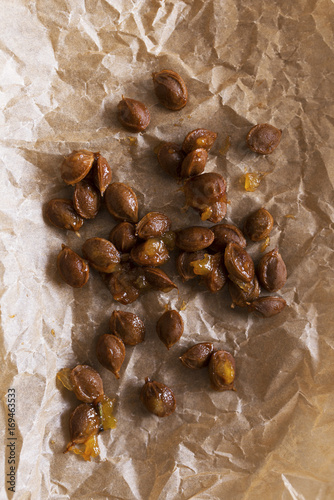 Stones of mirabelle fruit