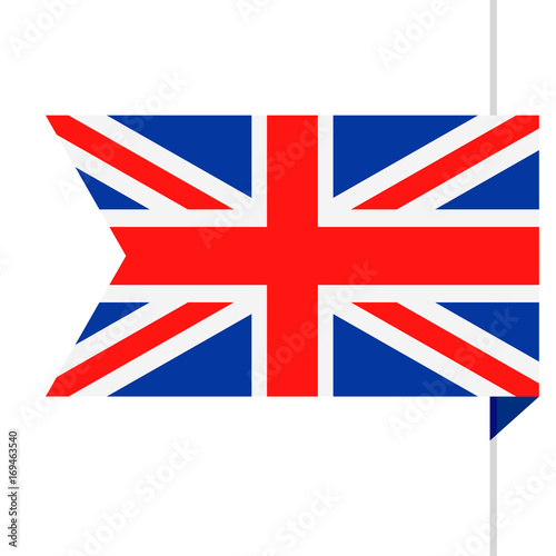 United Kingdom Flag Vector Bookmark Icon