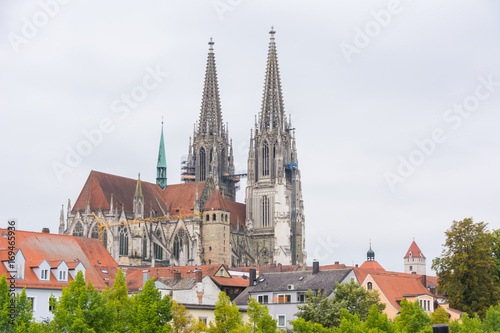 Danube River Regensburg Germany Cathedral  photo