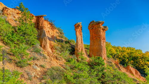 Nochtaria and Boucharia geological formations in Kozani Geopark, Greece