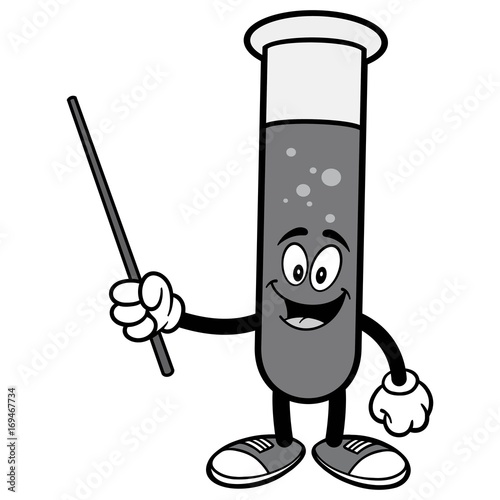 Test Tube with Pointer Illustration