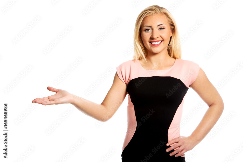 Fototapeta premium Finger showing on side.