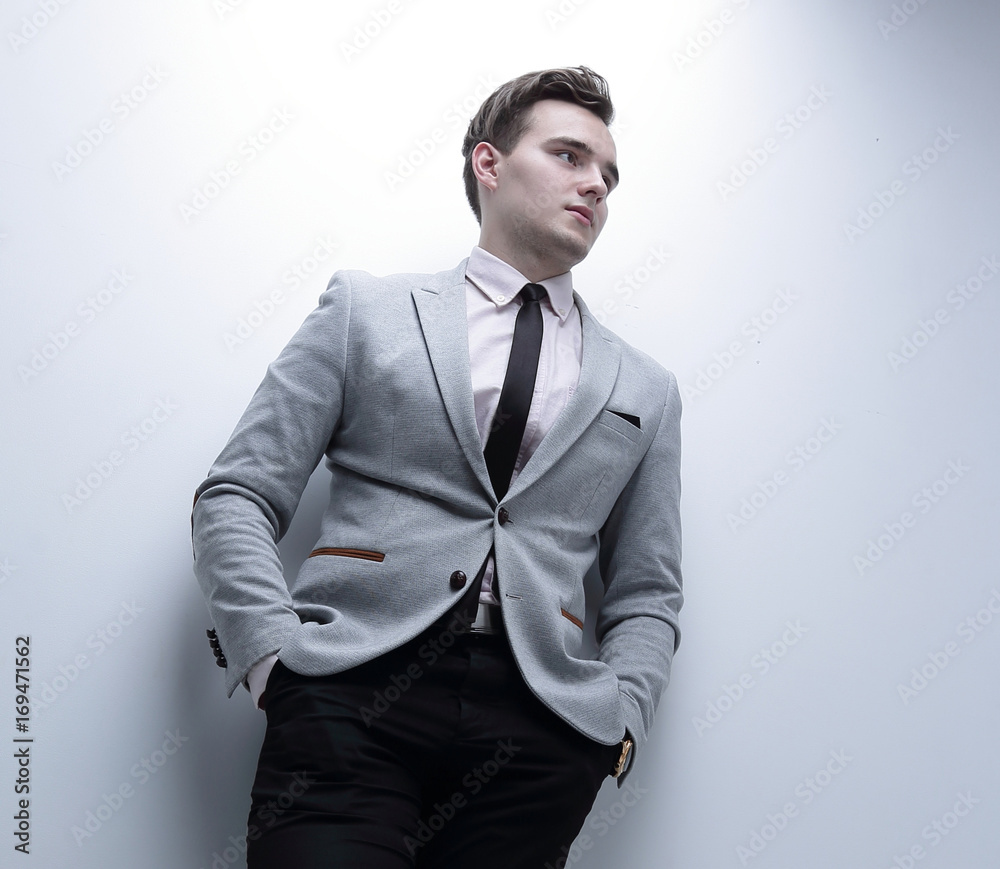 Fototapeta premium closeup of a young man in a business suit.