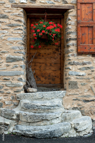 mountain pretty stone house 