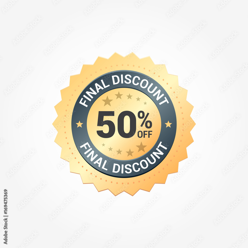 Final Discount 50% Off Medal Final Discount 50% Off Medal