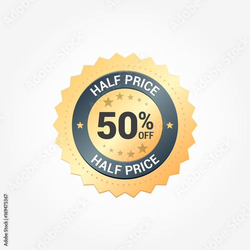 Half Price 50% Off Medal