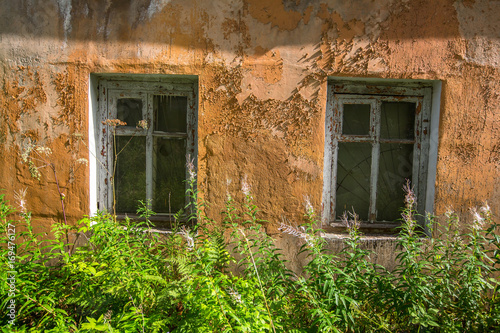 Abandoned industrial buildings in the Leningrad region, Russia.