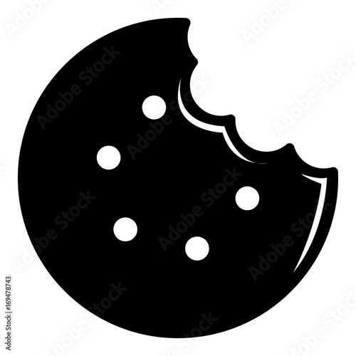 Bite biscuits icon, simple black style