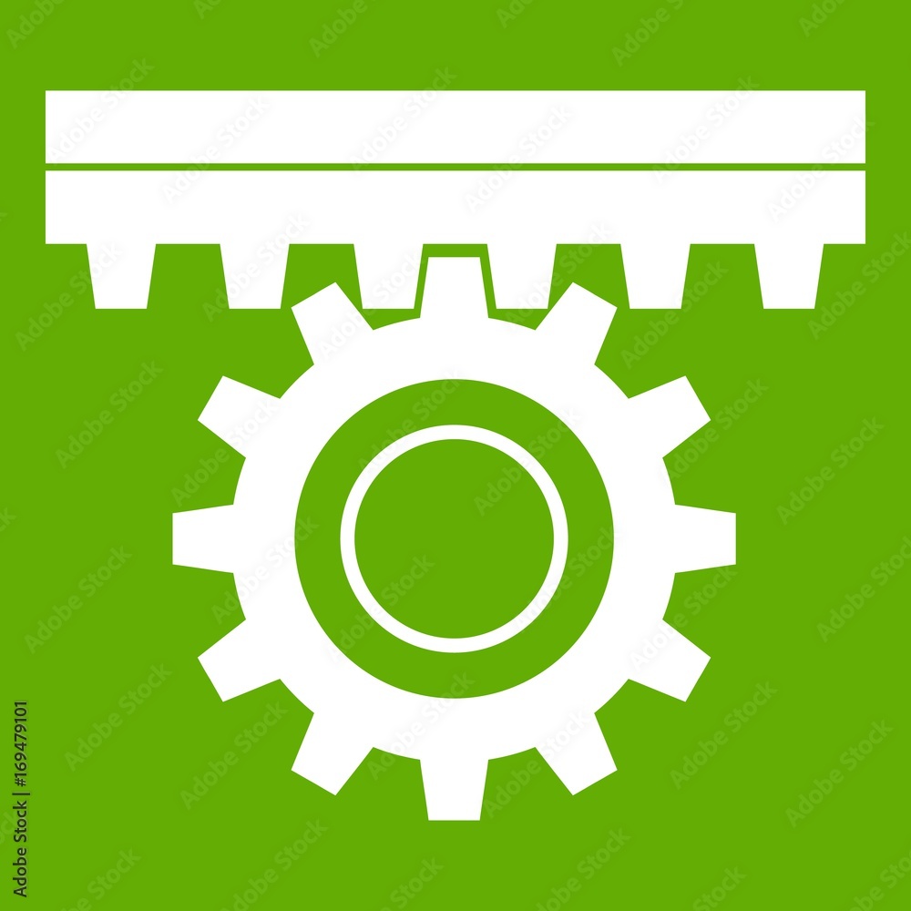 One gear icon green