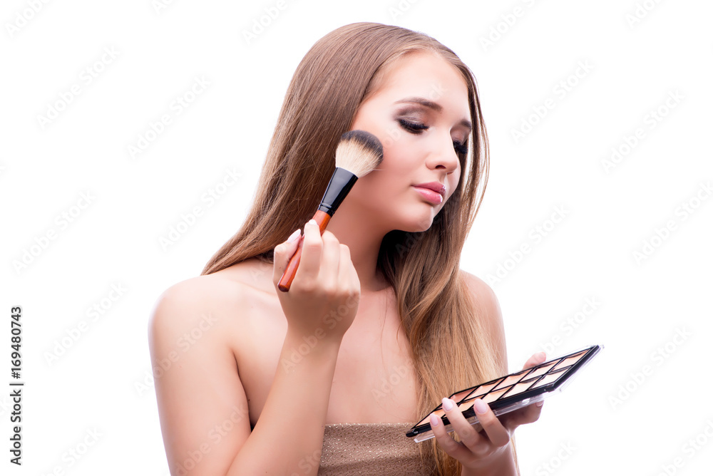 Young beautiful female fashion model with make up Young beautiful female fashion model with make up