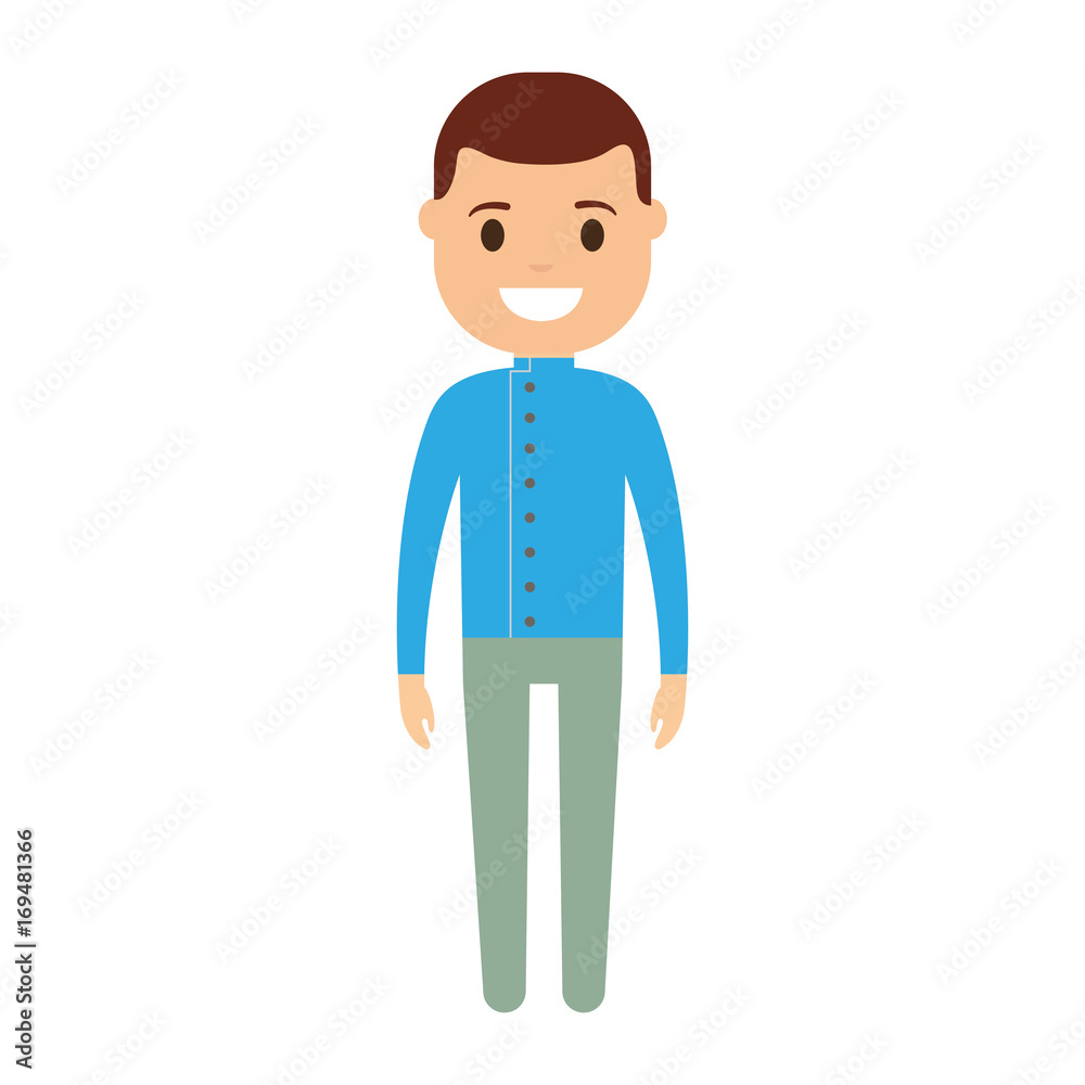 cartoon man standing icon over white background vector illustration cartoon man standing icon over white background vector illustration
