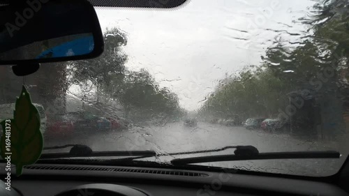 Rain from the inside of a car