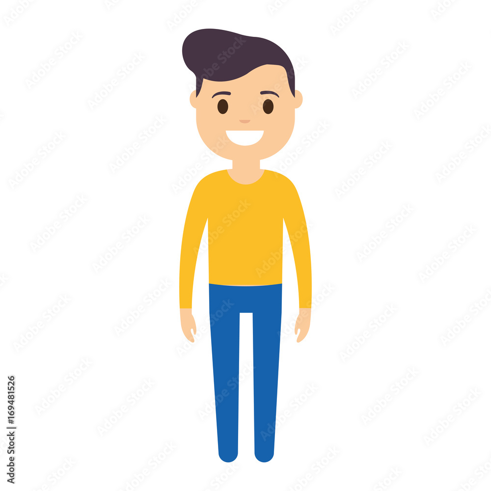 cartoon man standing icon over white background vector illustration cartoon man standing icon over white background vector illustration