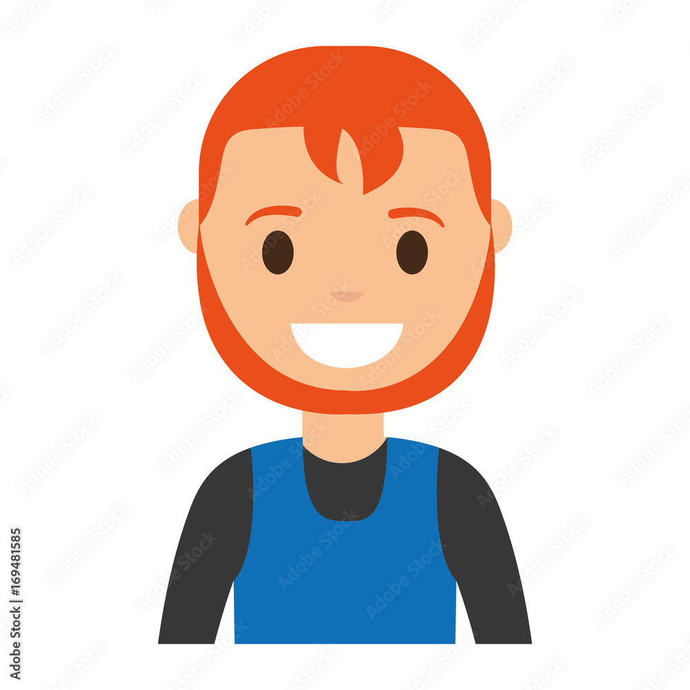 cartoon man smiling icon over white background colorful design vector illustration cartoon man smiling icon over white background colorful design vector illustration
