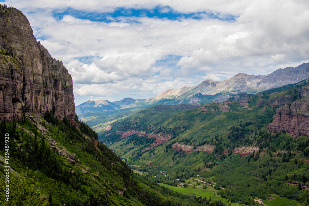 Telluride from the mountains 