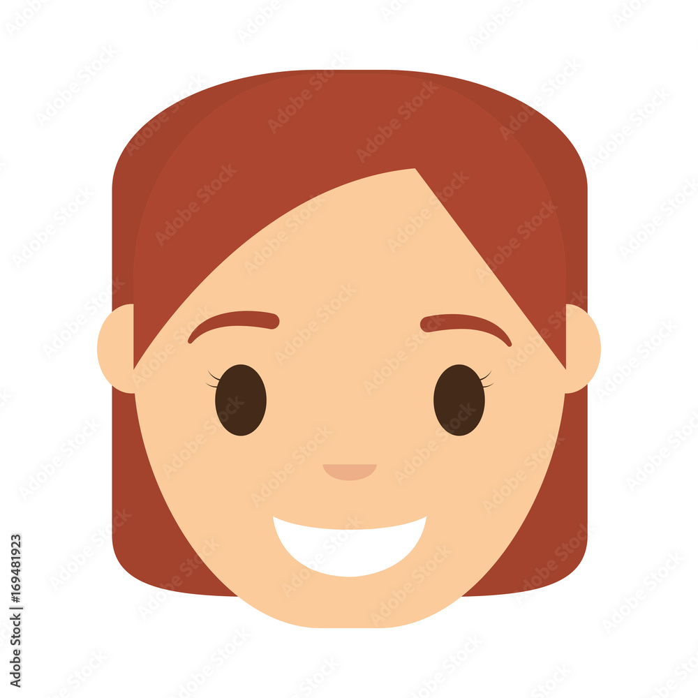 cartoon woman smiling icon over white background colorful design vector illustration cartoon woman smiling icon over white background colorful design vector illustration
